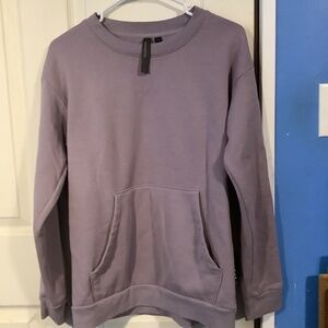 Ladies’ Mondetta  Purple Knit Fleece Crewneck Sweatshirt  Size S